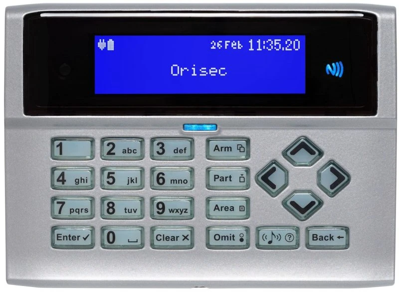 'Orisec Low Profile Metal Keypad Satin Chrome'